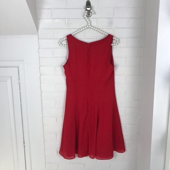 Vintage Hugo Buscati Collection Red Flattering Y2K Style Dress Size 4 - Picture 8 of 9